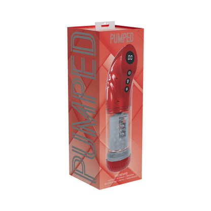 SHOTS - PUMPED STROKEMATE MASTURBADOR VERMELHO METÁLICO