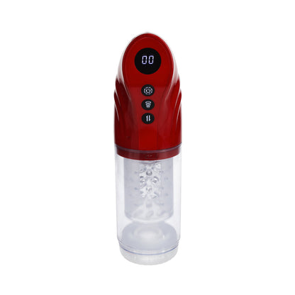 SHOTS - PUMPED STROKEMATE MASTURBADOR VERMELHO METÁLICO