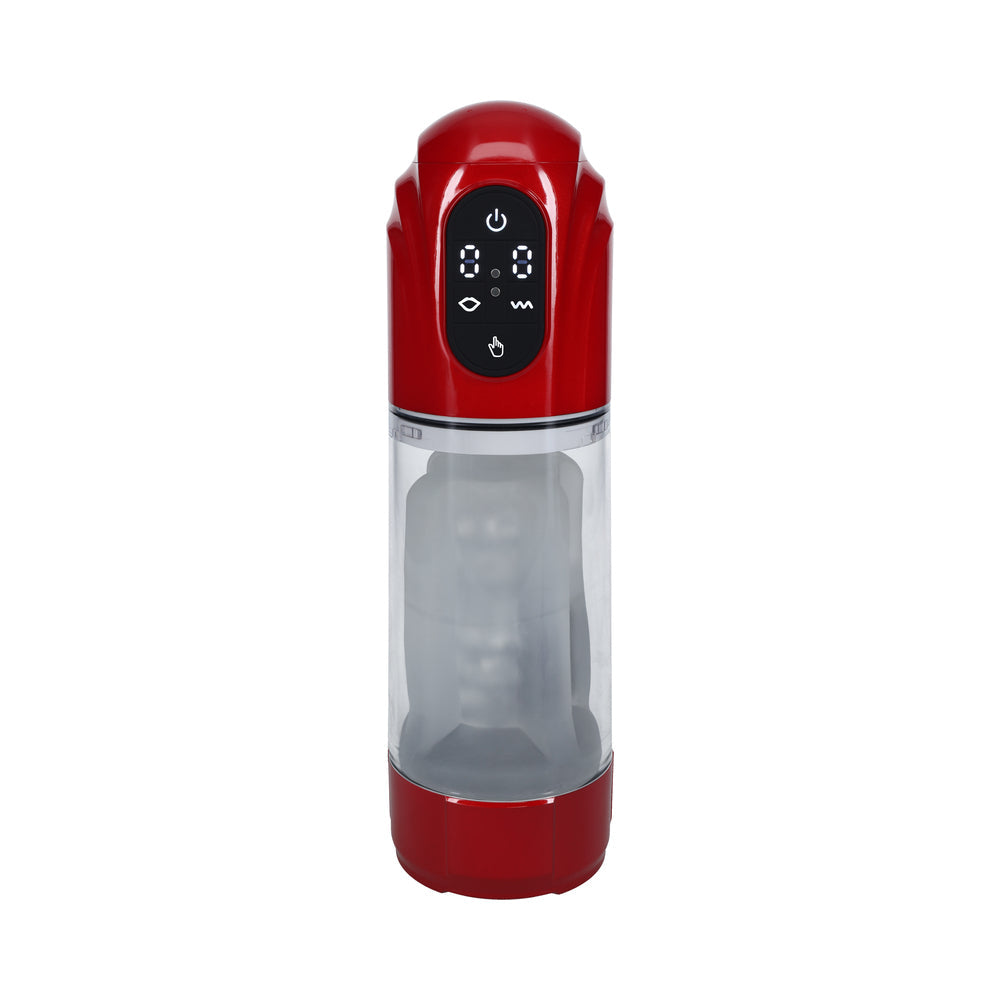 SHOTS - PUMPED TECHNOTHRUST AUTOMATIC MASTURBATOR WATERPROOF METALLIC RED