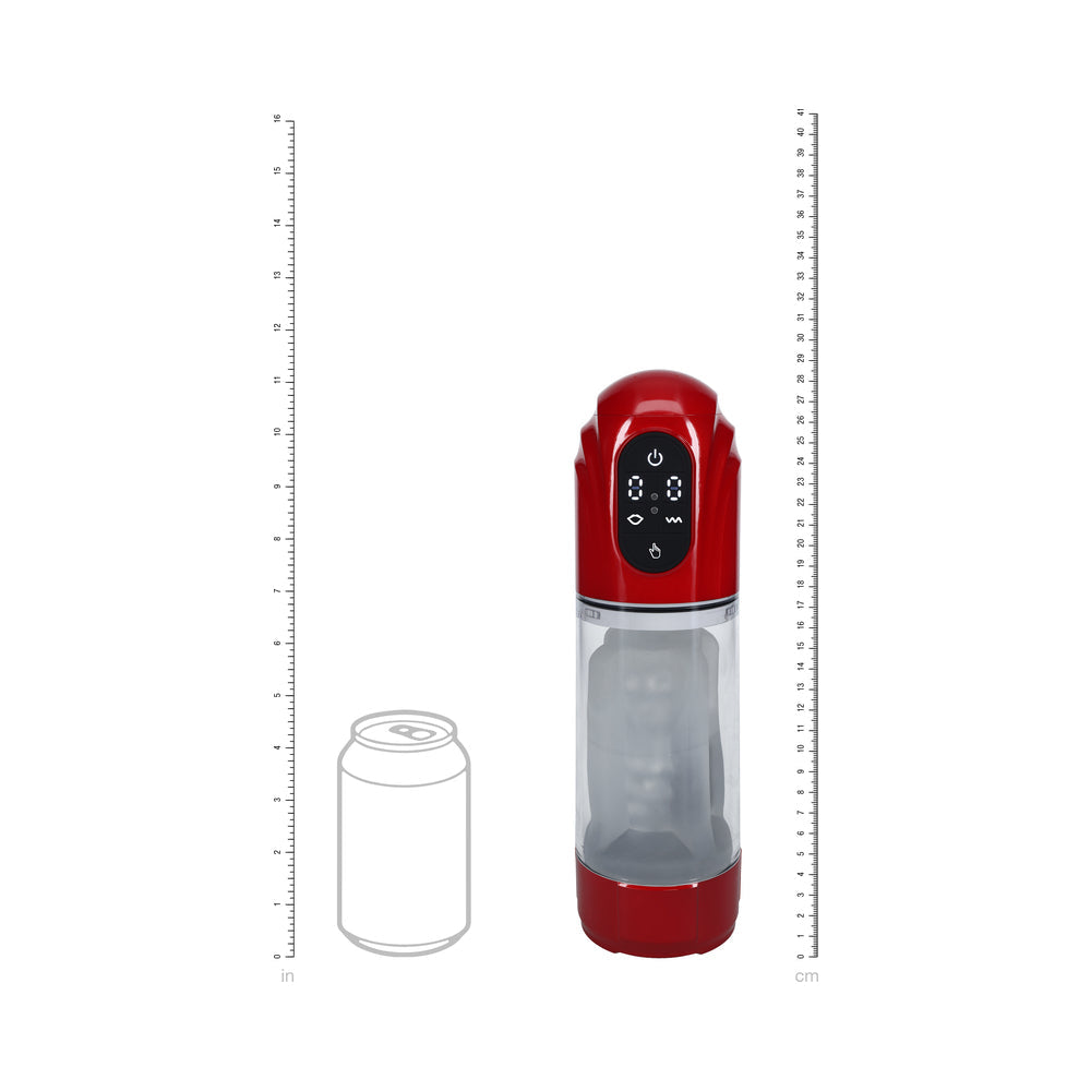 SHOTS - PUMPED TECHNOTHRUST AUTOMATIC MASTURBATOR WATERPROOF METALLIC RED