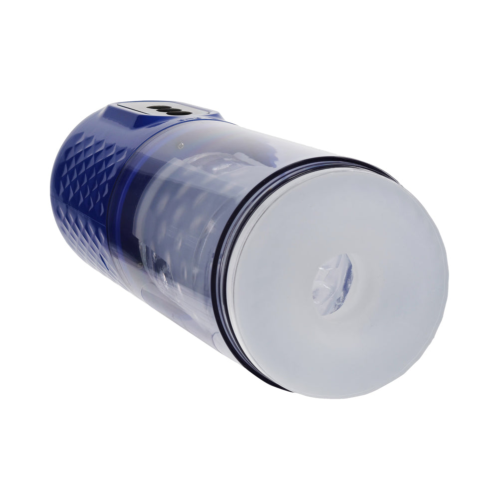 SHOTS - PUMPED VORTEX MASTURBATOR METALLIC BLUE
