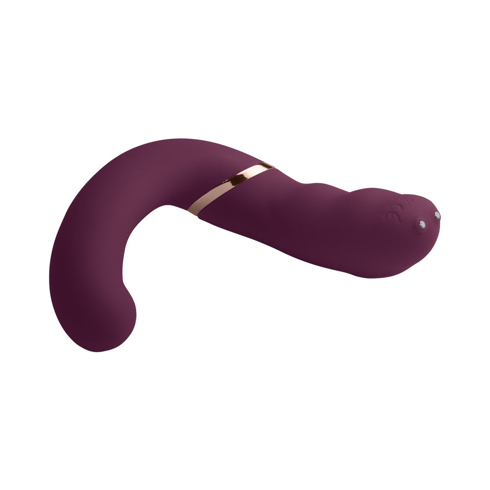 ROCKS-OFF - GEMINI DUAL STIMULATOR BURGUNDY