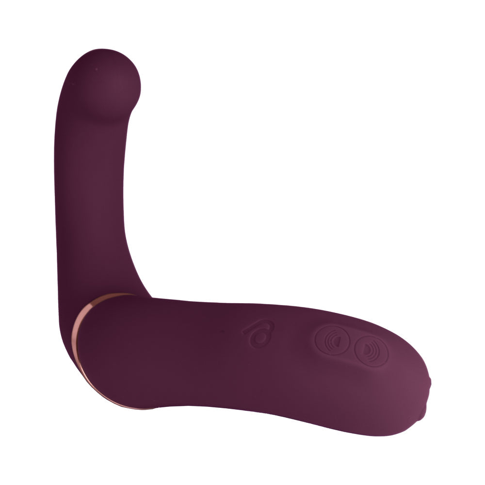ROCKS-OFF - GEMINI DUAL STIMULATOR BURGUNDY