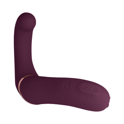 ROCKS-OFF - GEMINI DUAL STIMULATOR BURGUNDY