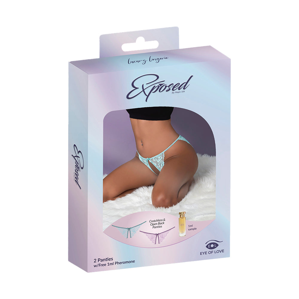 MAGIC SILK - PHEROMONE PANTIES CROTCHLESS & OPEN BACK PANTY 2 PACK