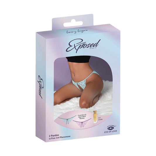 MAGIC SILK - PACK DE 2 CUECAS COM ABERTURA E COSTAS ABERTAS COM FEROMONAS