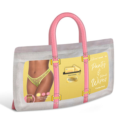 MAGIC SILK - SWEETUMS MICRO TANGA DE CINTURA ALTA E PERNAS ALTAS PINA COLADA
