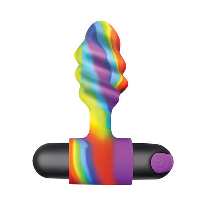 XR BRANDS - BANG! VIBRATING RAINBOW BUTT PLUG