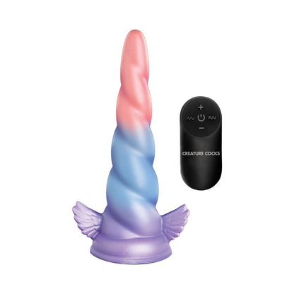 XR BRANDS - CREATURE COCKS DELUXE DREAM RIDER VIBRATING UNICORN SILICONE DILDO