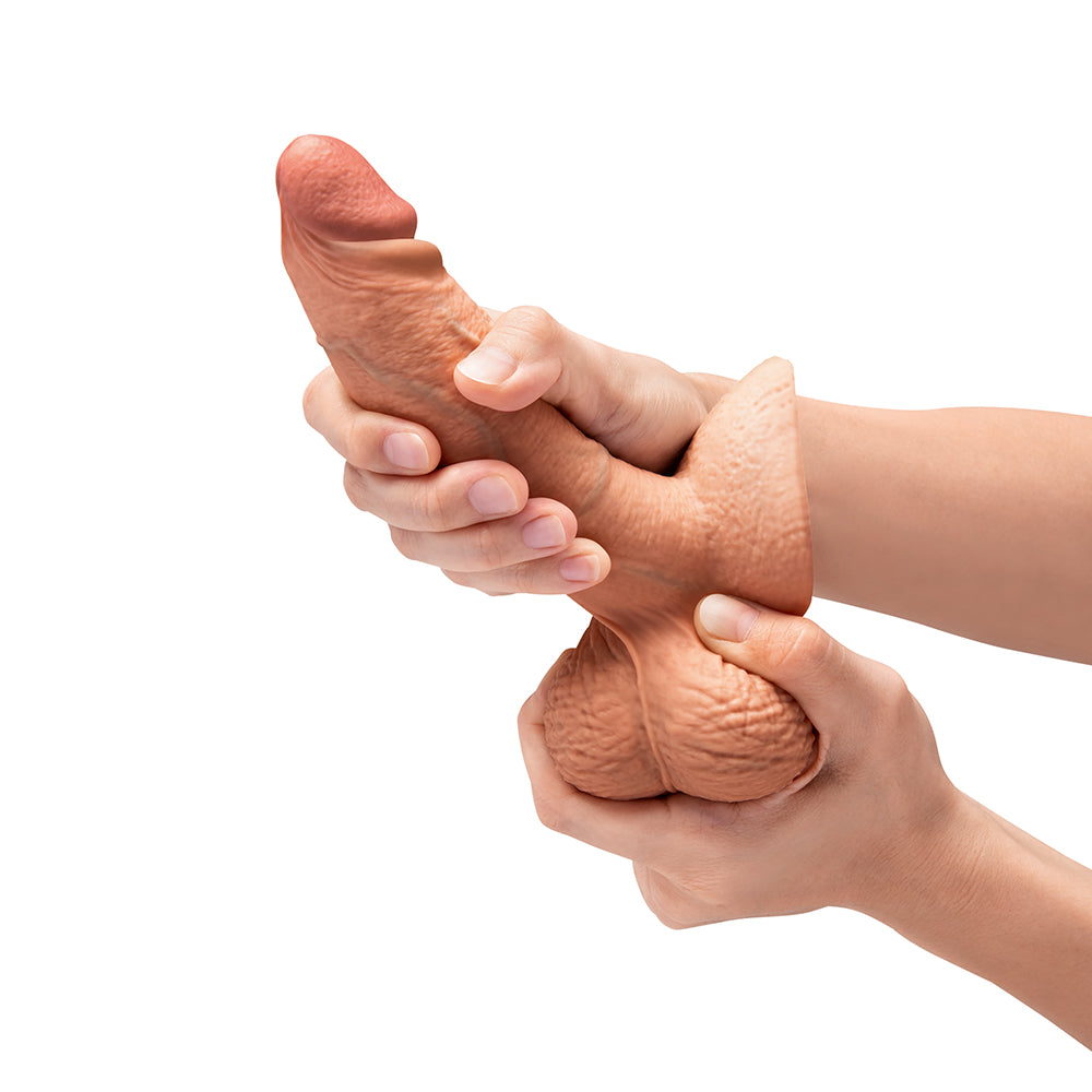B-VIBE - SLIPSKIN REALISTIC SILICONE DILDO 6 IN. GIRTHY