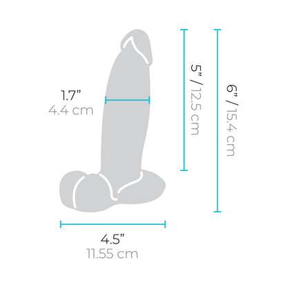 B-VIBE - SLIPSKIN REALISTIC SILICONE DILDO 6 IN. GIRTHY