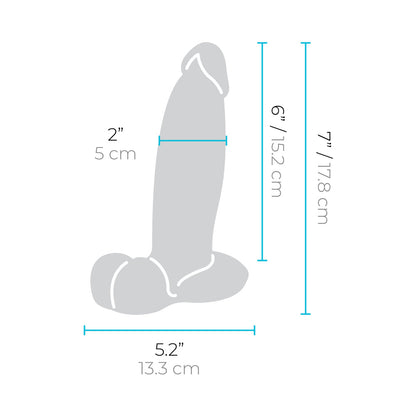 B-VIBE - SLIPSKIN REALISTIC SILICONE DILDO 7 IN. GIRTHY