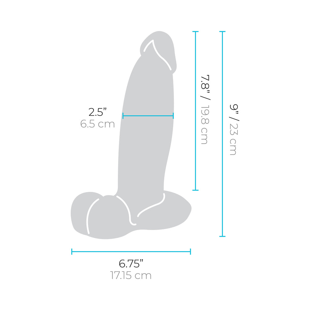 B-VIBE - SLIPSKIN REALISTIC SILICONE DILDO 9 IN. GIRTHY