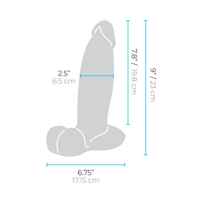 B-VIBE - SLIPSKIN REALISTIC SILICONE DILDO 9 IN. GIRTHY