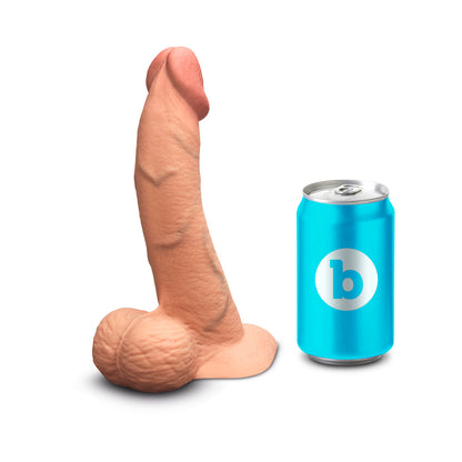 B-VIBE - SLIPSKIN REALISTIC SILICONE DILDO 8 IN. CURVED