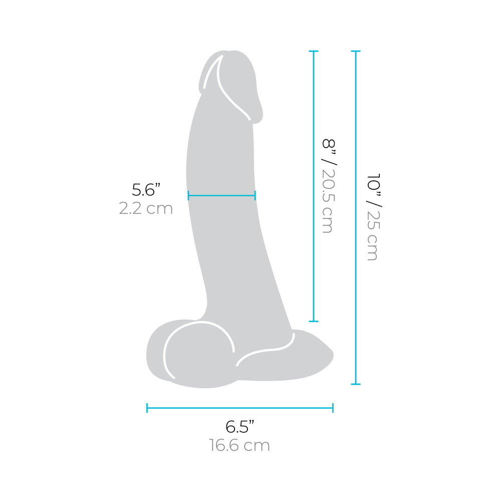 B-VIBE - SLIPSKIN REALISTIC SILICONE DILDO 10 IN. CURVED