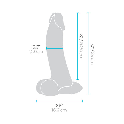 B-VIBE - SLIPSKIN REALISTIC SILICONE DILDO 10 IN. CURVED