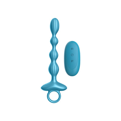 LUV INC. - GR41: GROOVED RING LUV BEADS METALLIC BLUE