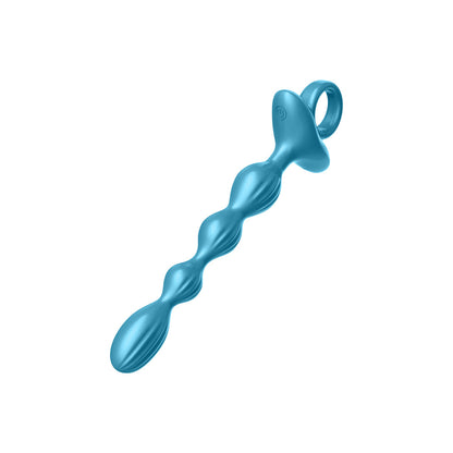 LUV INC. - GR41: GROOVED RING LUV BEADS METALLIC BLUE