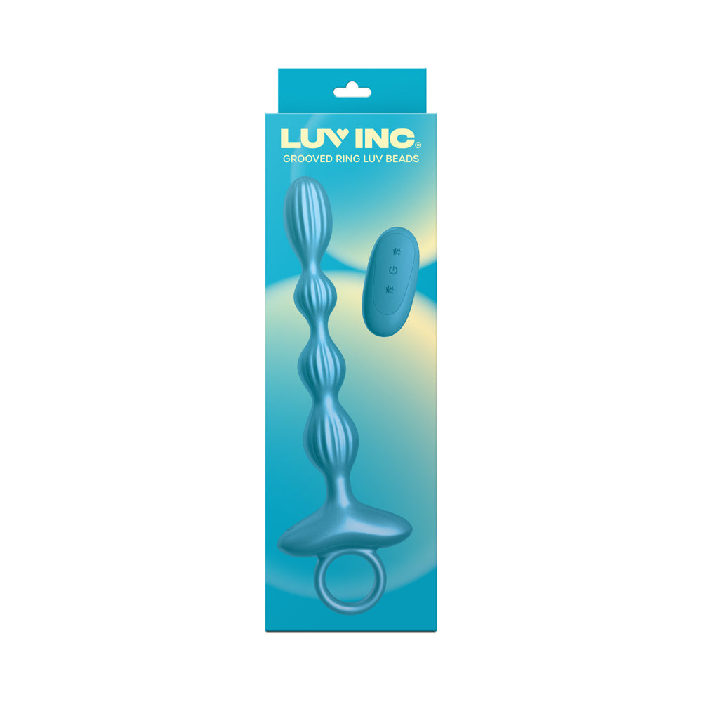 LUV INC. - GR41: GROOVED RING LUV BEADS METALLIC BLUE