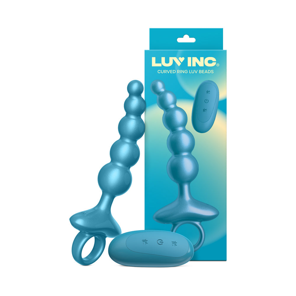LUV INC. - CR23: CURVED RING LUV BEADS METALLIC BLUE