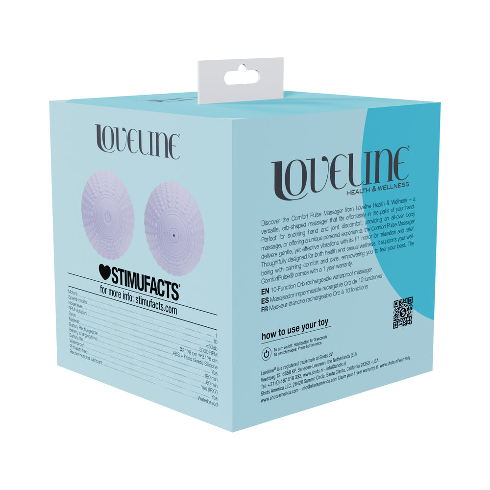 SHOTS - VIBRADOR DE SILICONE LOVELINE COMFORTPULSE LAVANDA