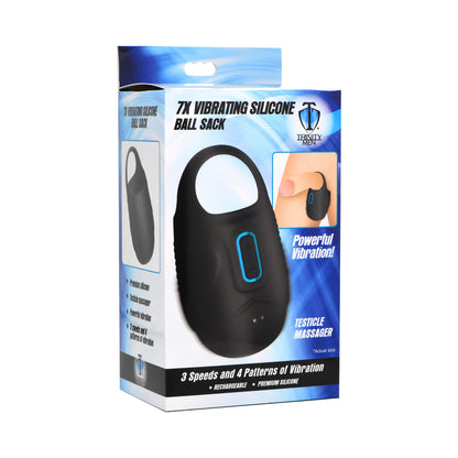 XR BRANDS - TRINITY MEN 7X VIBRATING SILICONE SCROTAL BALL STRETCHER