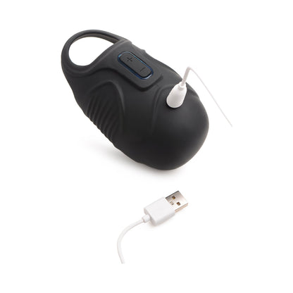 XR BRANDS - TRINITY MEN 7X VIBRATING SILICONE SCROTAL BALL STRETCHER