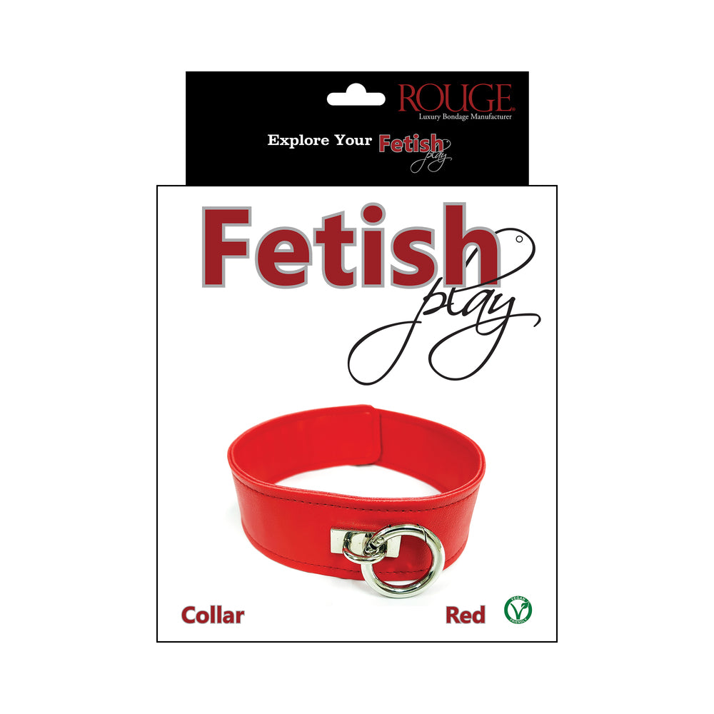 ROUGE GARMENTS - ROUGE VEGAN FETISH PLAY COLLAR RED