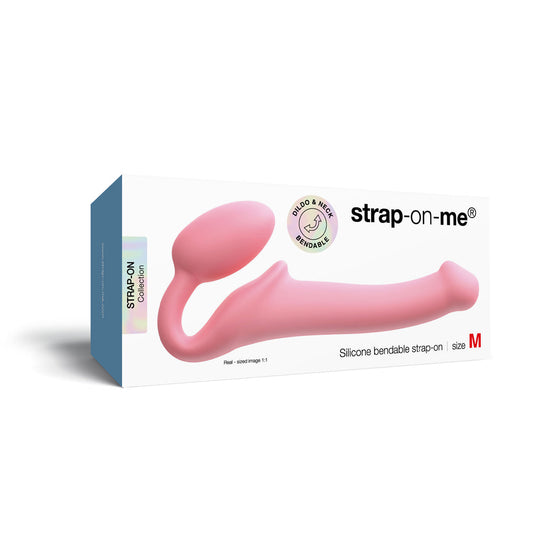 LOVELY PLANET - STRAP-ON-ME SILICONE BENDABLE STRAPLESS STRAP-ON PINK MEDIUM
