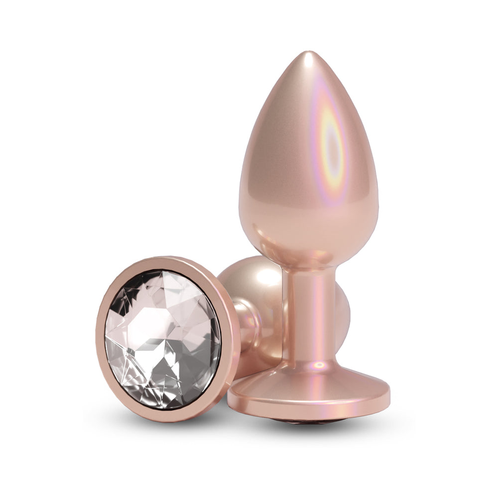 NS NOVELTIES - REAR ASSETS PLUG IRIDESCENT CHAMPAGNE/CLEAR SMALL