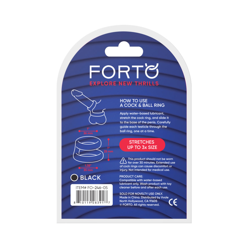FORTO - F-43: TIERED COCK & BALL RING BLACK