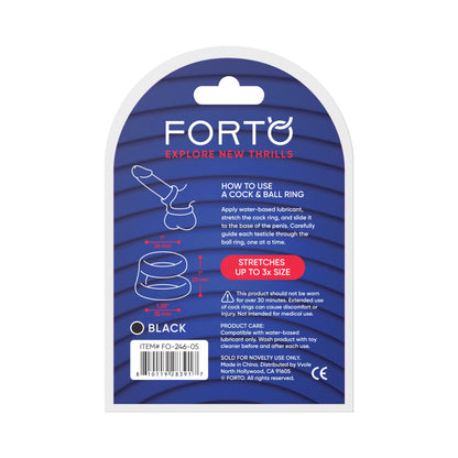 FORTO - F-43: TIERED COCK & BALL RING BLACK