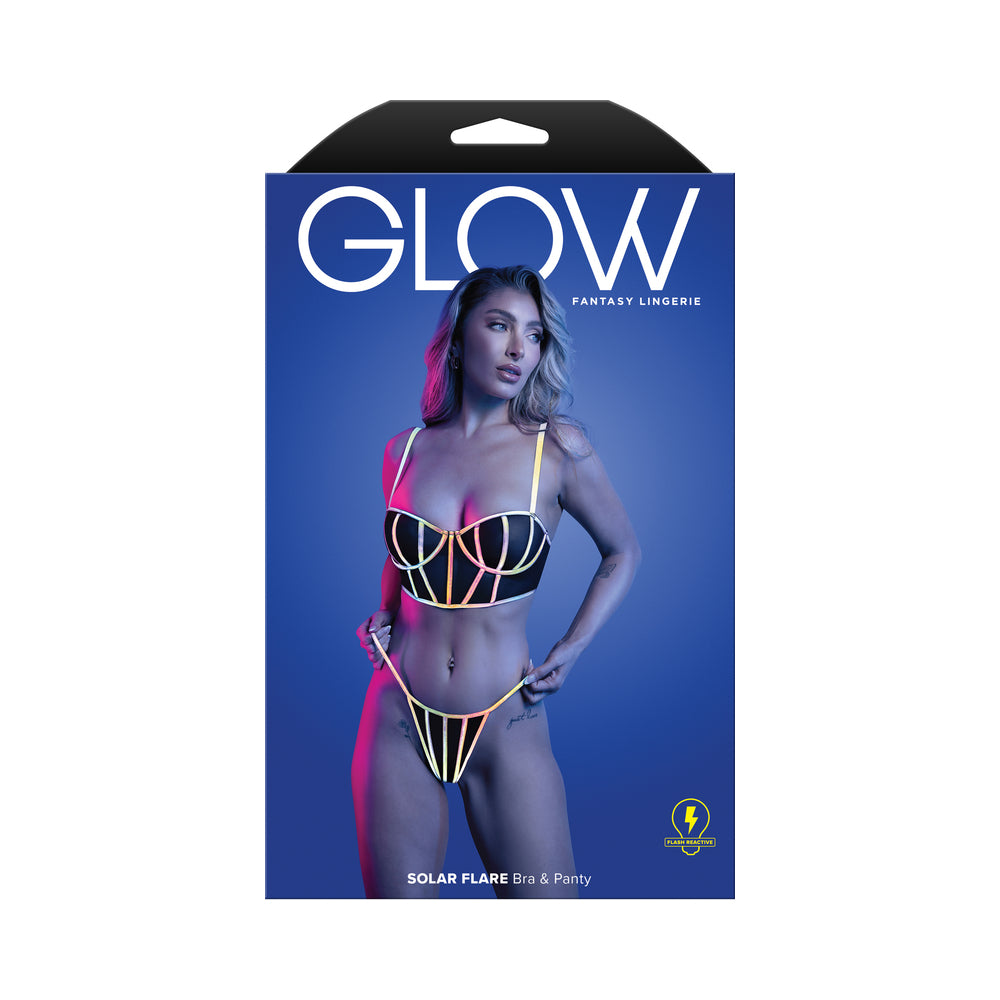 FANTASY LINGERIE - GLOW SOLAR FLARE SOUTIEN COM ARO E CUEIROS L/XL