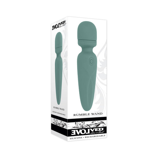EVOLVED - RUMBLE WAND MINI VIBRADOR RECARREGÁVEL DE SILICONE VERDE