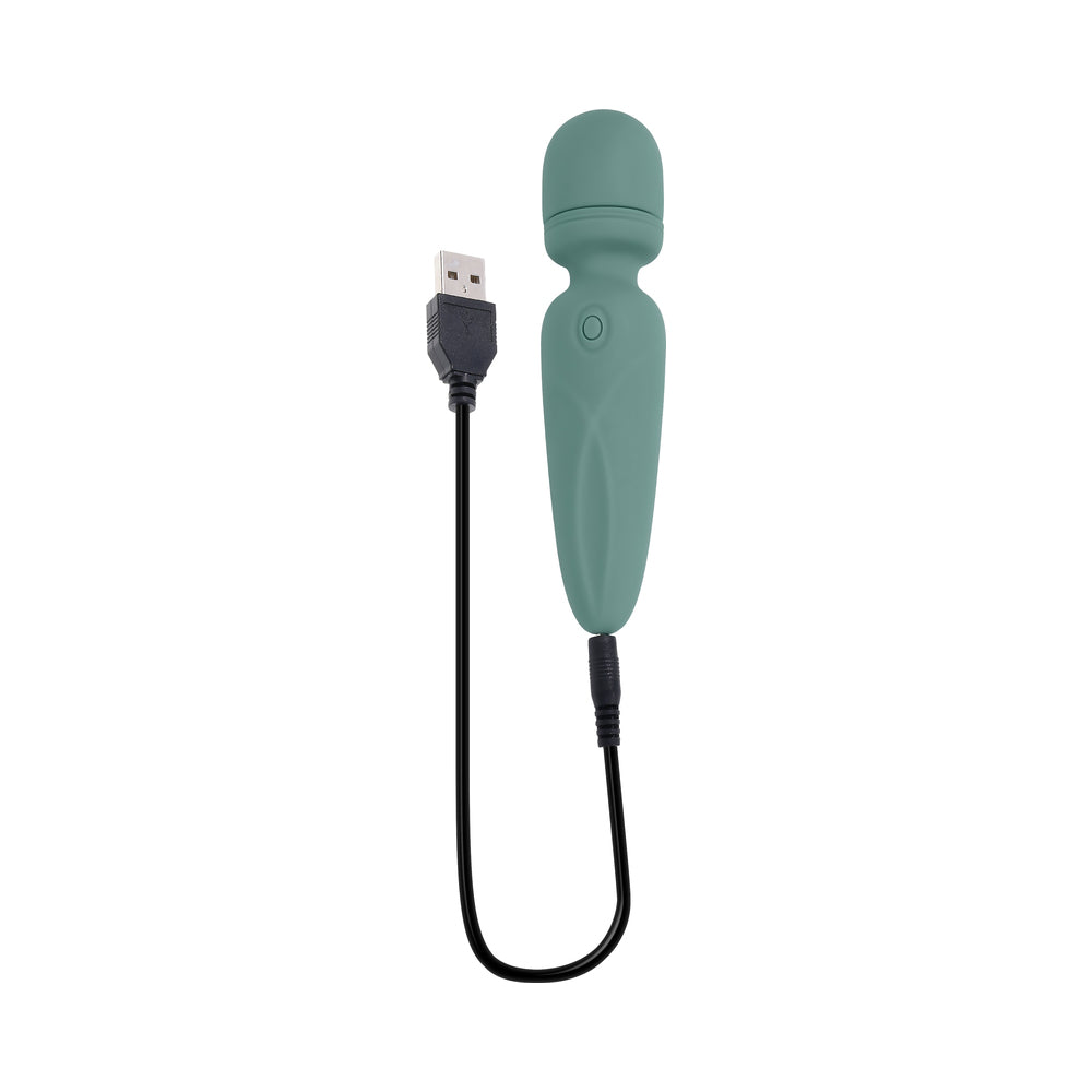 EVOLVED - RUMBLE WAND MINI VIBRADOR RECARREGÁVEL DE SILICONE VERDE