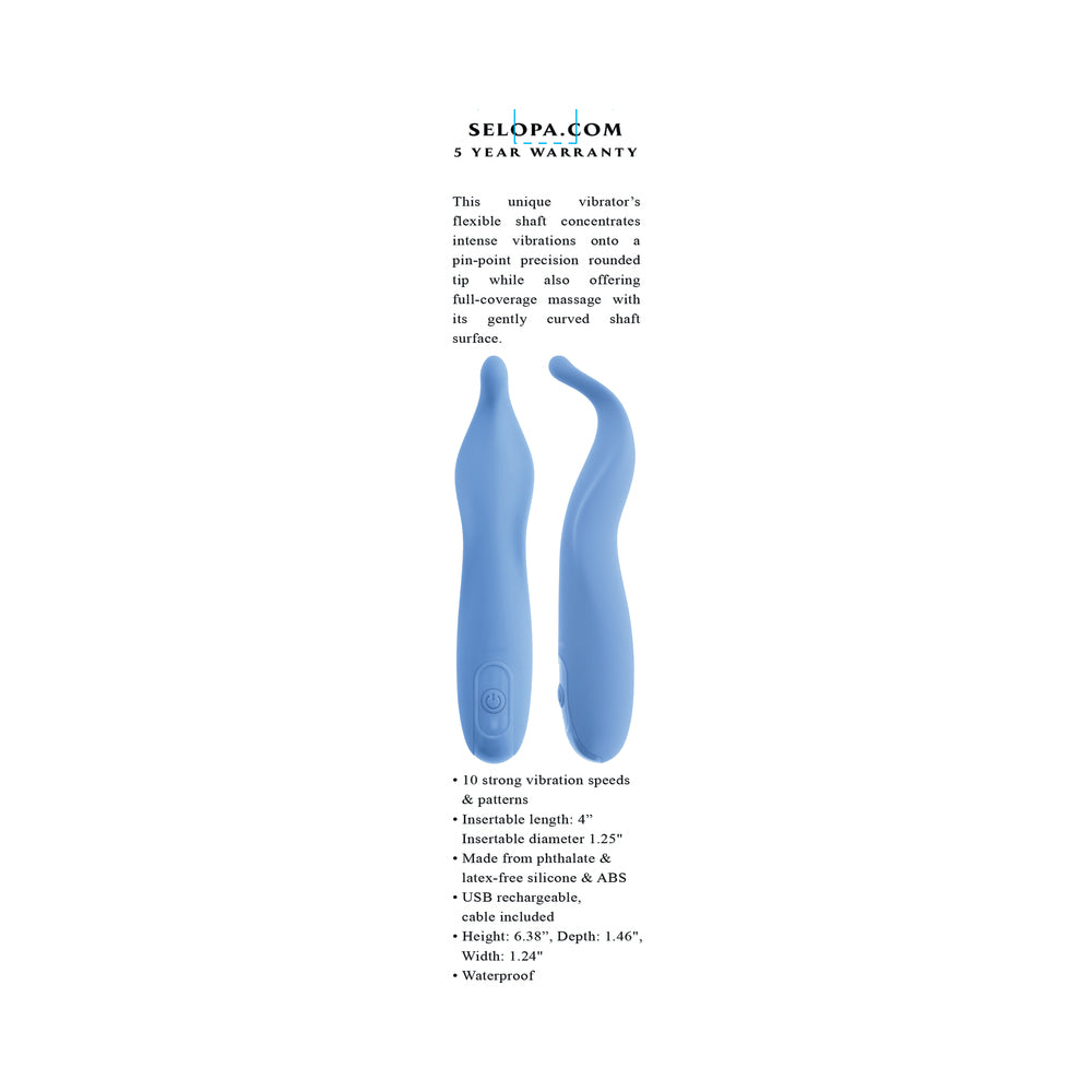 SELOPA - TENDER TICKLER RECHARGEABLE VIBRATOR SILICONE BLUE