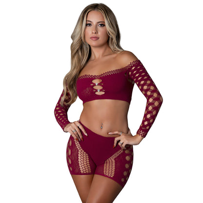 MAGIC SILK - SEAMLESS CROP TOP & SHORT SET
