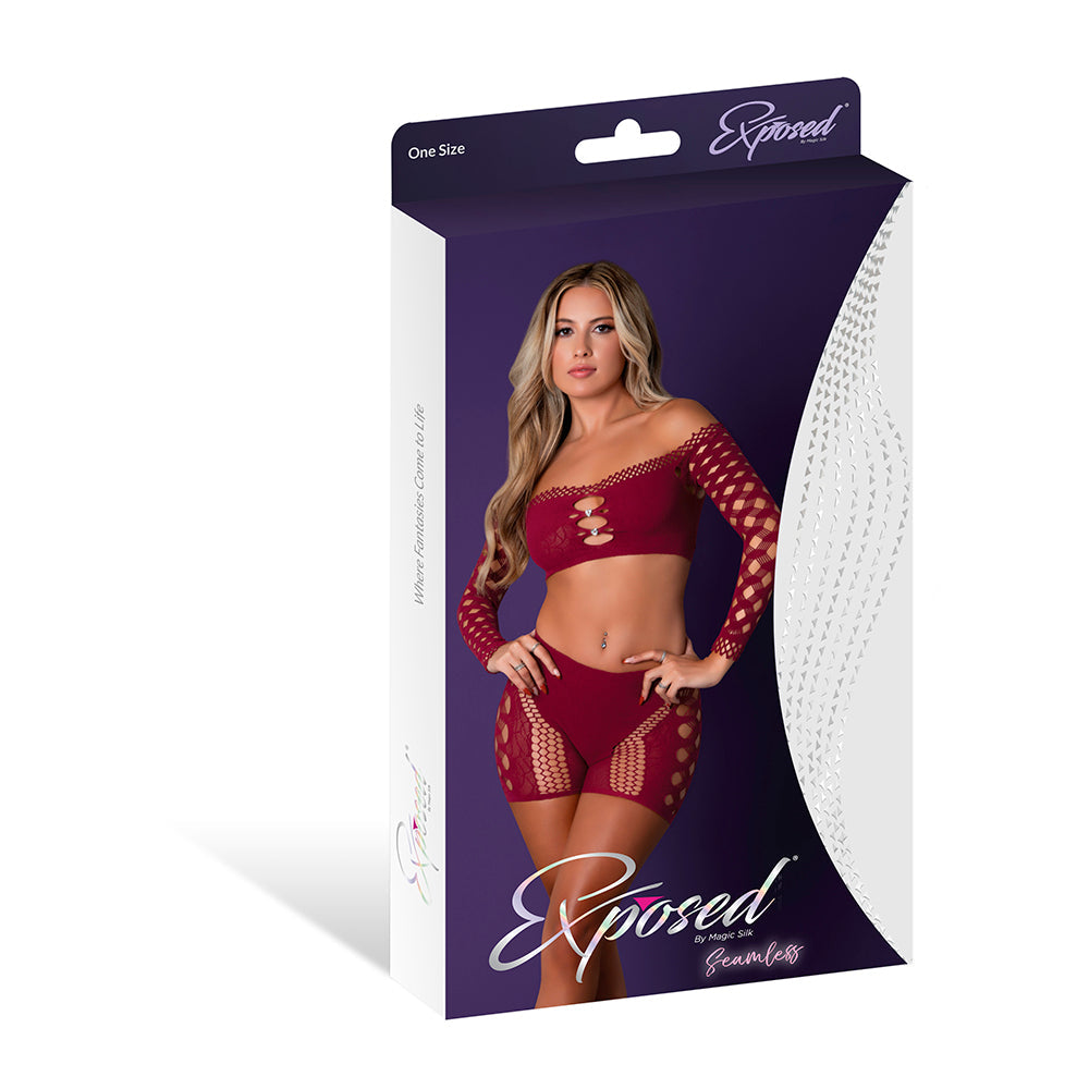 MAGIC SILK - SEAMLESS CROP TOP & SHORT SET