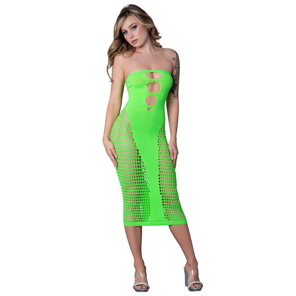 MAGIC SILK - VESTIDO SEM COSTURAS NEON LIME TAMANHO ÚNICO