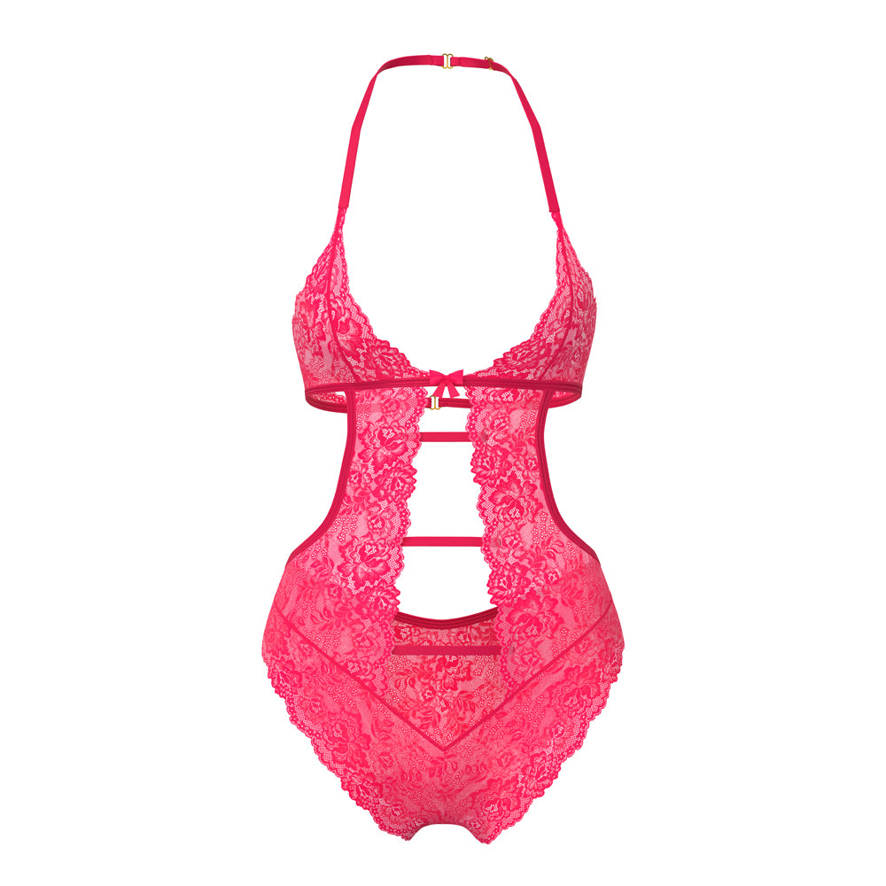 MAGIC SILK - GET IT GIRL HALTER TEDDY WITH SNAP CROTCH DIVA