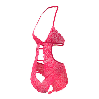 MAGIC SILK - GET IT GIRL HALTER TEDDY WITH SNAP CROTCH DIVA