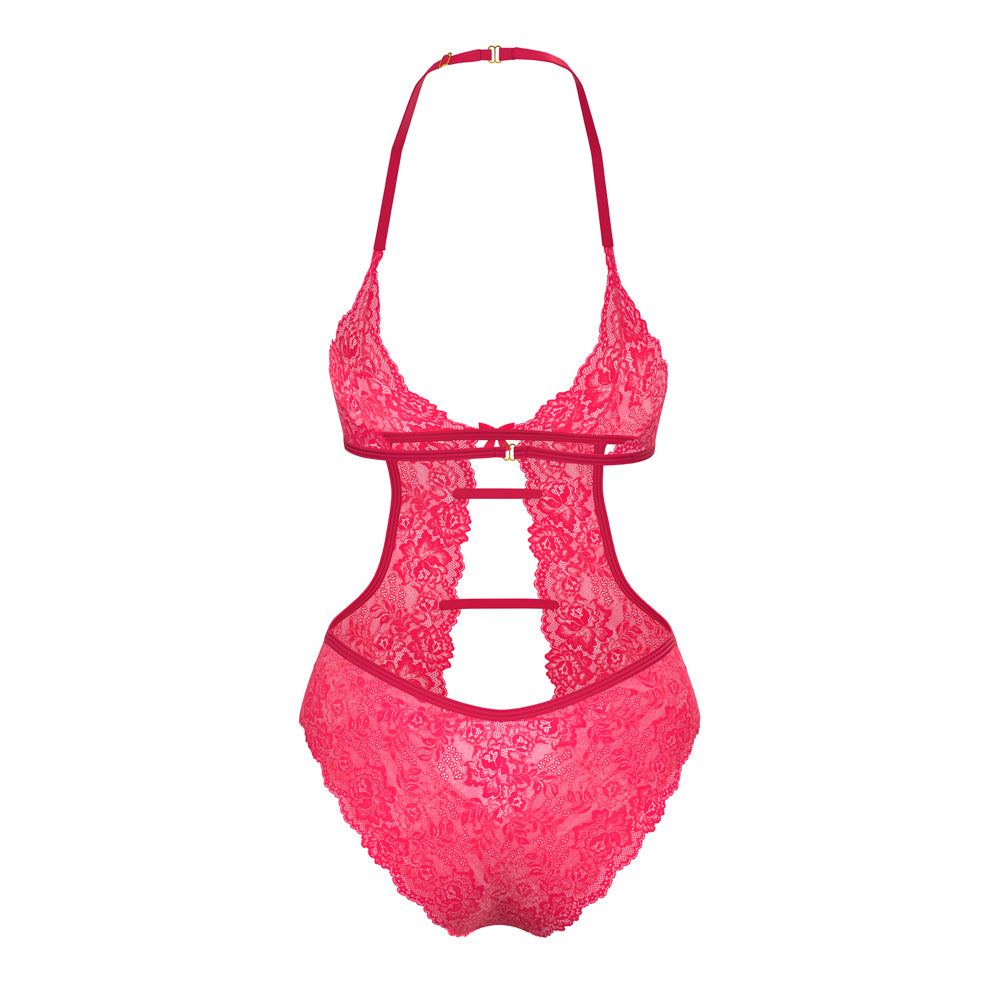 MAGIC SILK - GET IT GIRL HALTER TEDDY WITH SNAP CROTCH DIVA
