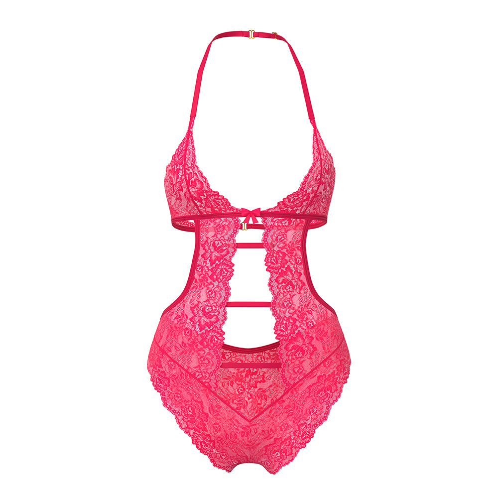 MAGIC SILK - GET IT GIRL HALTER TEDDY WITH SNAP CROTCH DIVA