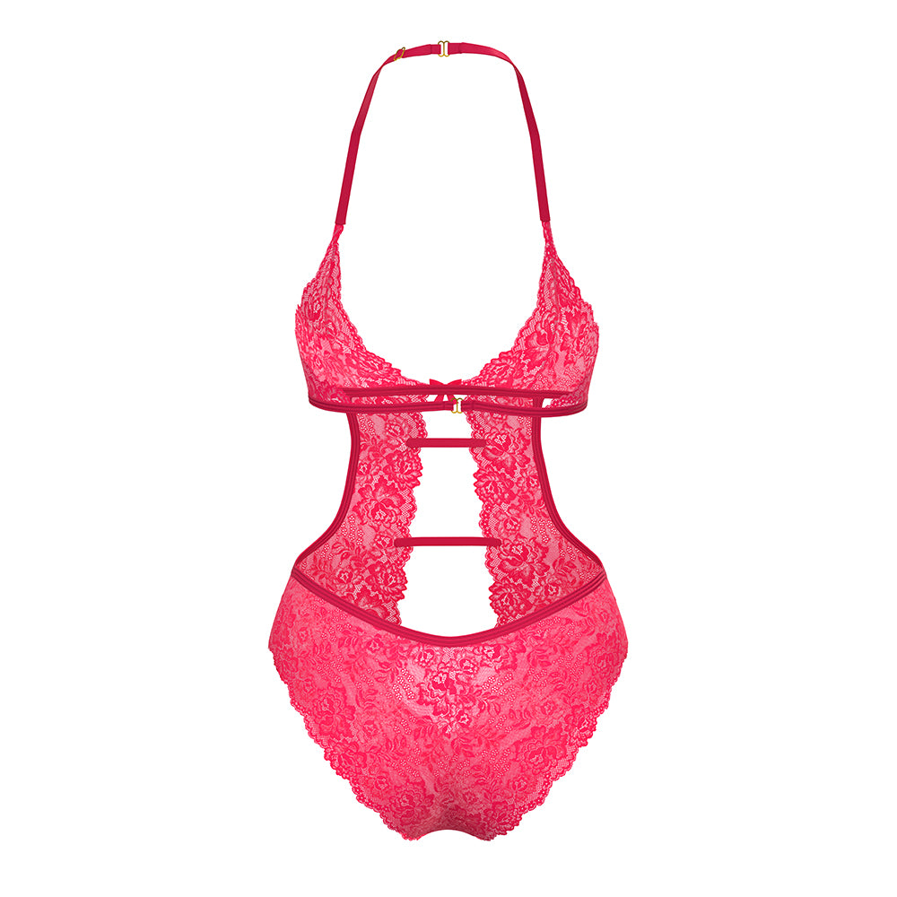 MAGIC SILK - GET IT GIRL HALTER TEDDY WITH SNAP CROTCH DIVA