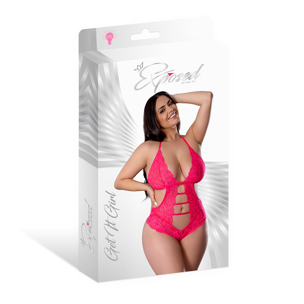 MAGIC SILK - GET IT GIRL HALTER TEDDY WITH SNAP CROTCH DIVA