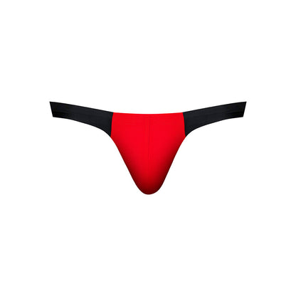MALE POWER - HOT MESH THONG BLACK/RED L/XL