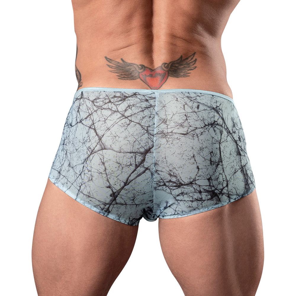 MALE POWER - MARBLE MESH MICRO MINI SHORT