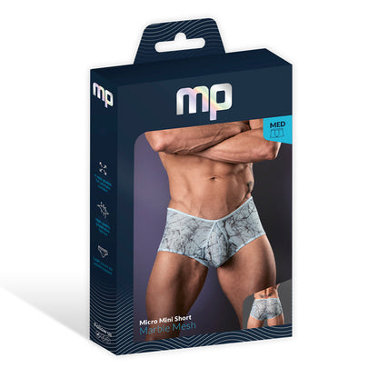 MALE POWER - MARBLE MESH MICRO MINI SHORT