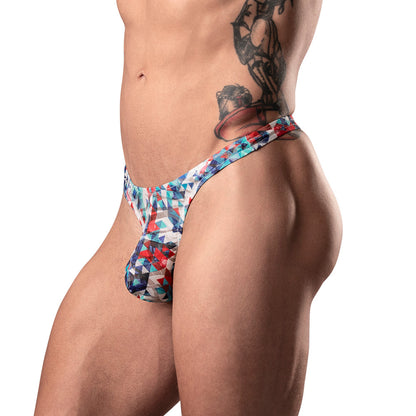 MALE POWER - YOUR LACE OR MINE BONG THONG GEOMETRIC